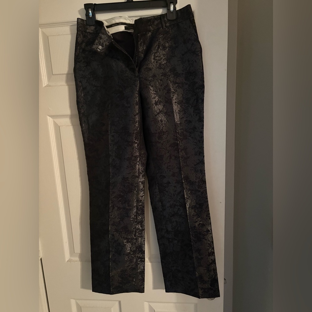 Rachel Zoe Textured Black Trousers